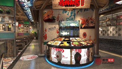 合肥經開區(qū)燒烤店設計裝修案例